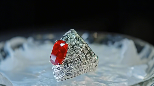 The Ring That Lit Her World — A Custom Moissanite and Ruby Engagement Masterpiece