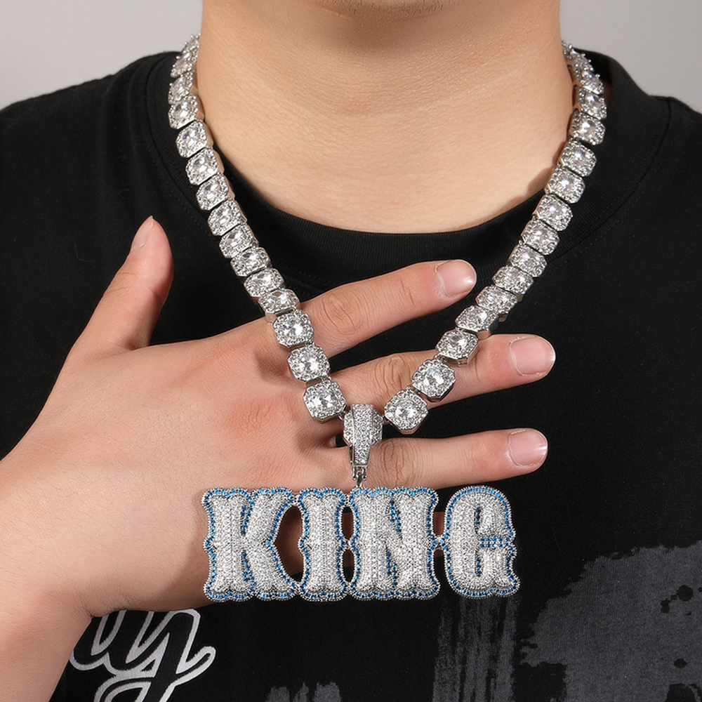 Iced out Moissanite Custom name chain