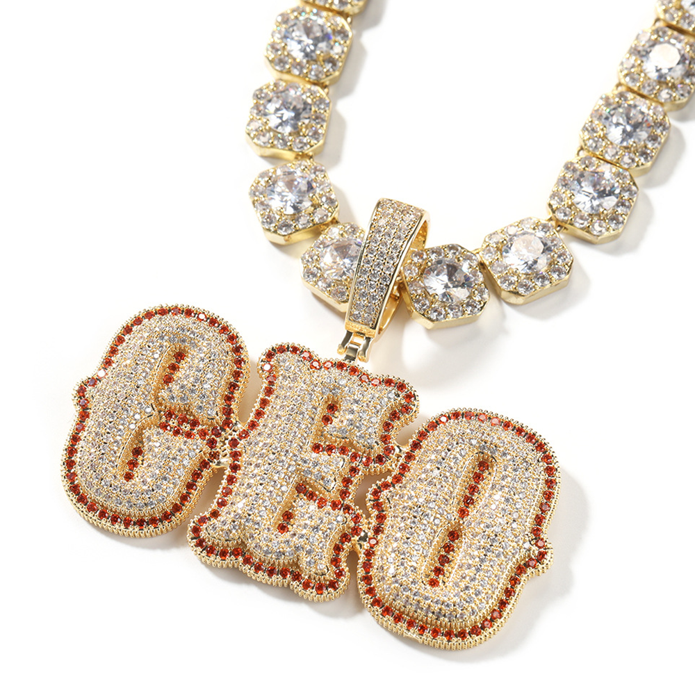 Iced out Moissanite Custom name chain