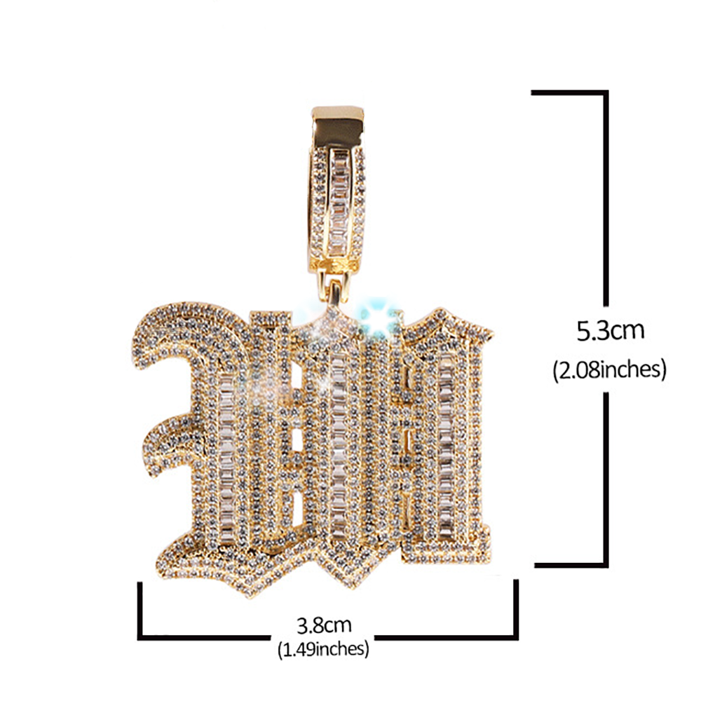 Moissanite Custom old English Initial necklace