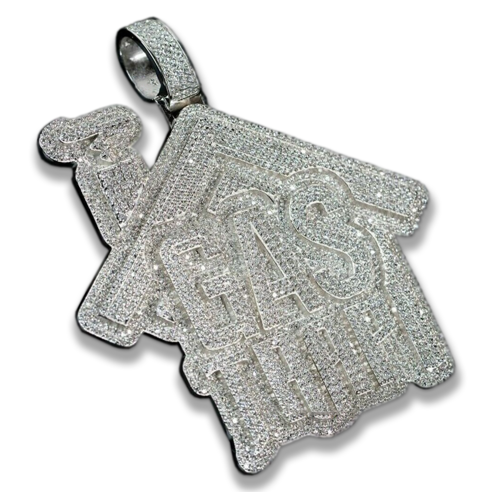Moissanite Custom logo/name/letter pendant