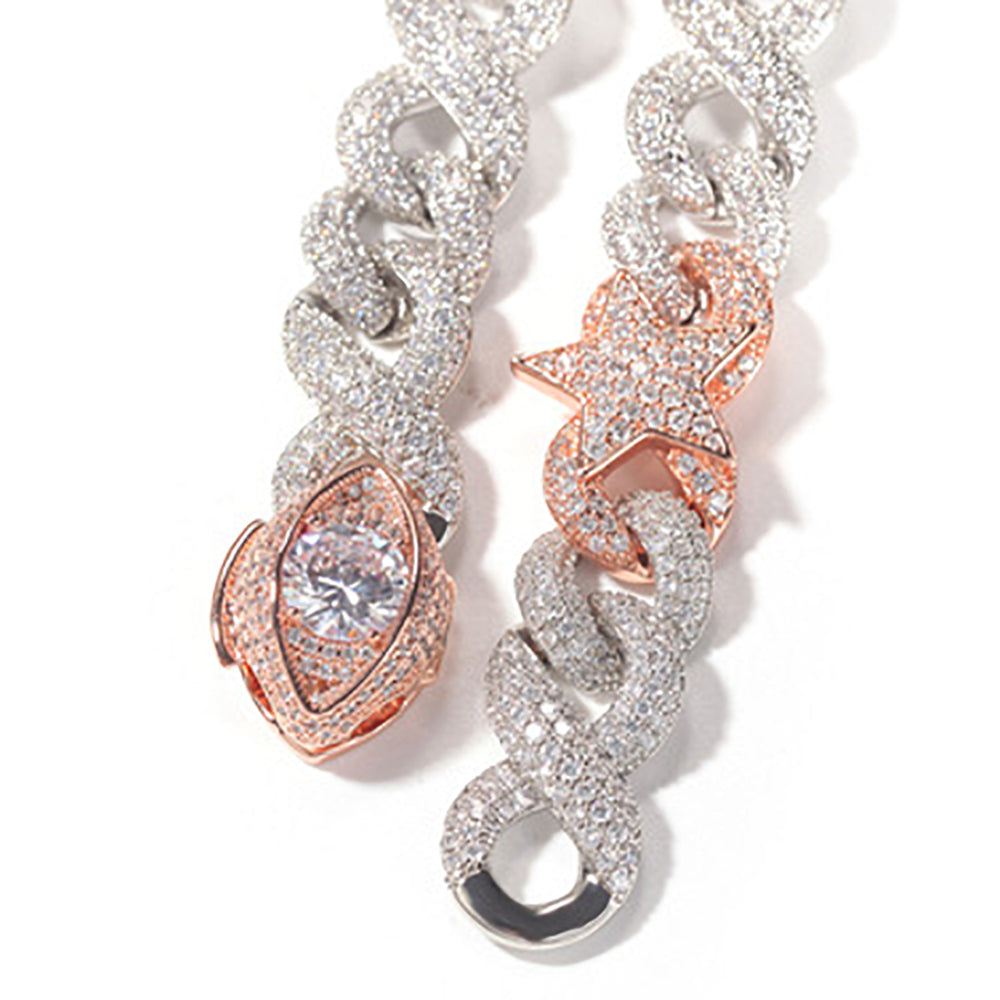 Moissanite 16mm Iced Out Cuban Link Chain