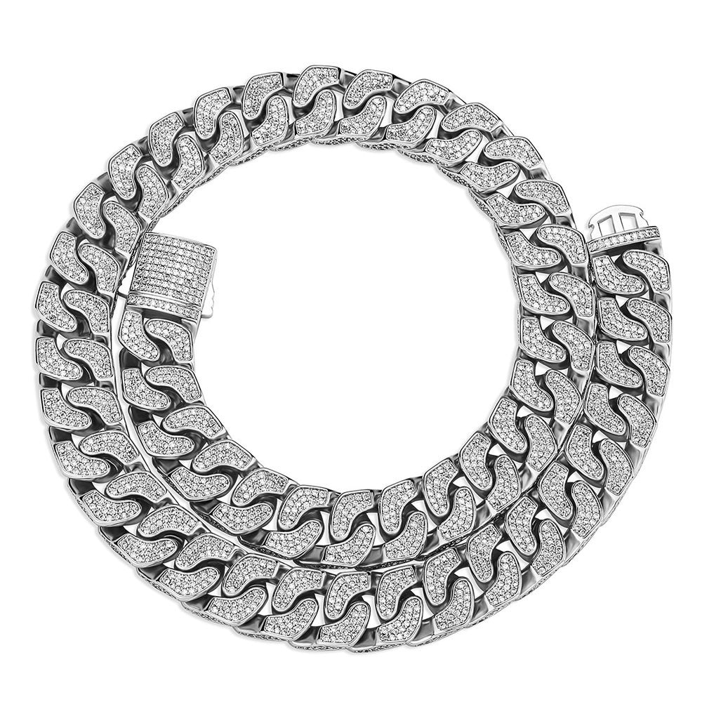 Moissanite 14mm Iced Out Cuban Link Chain For Men