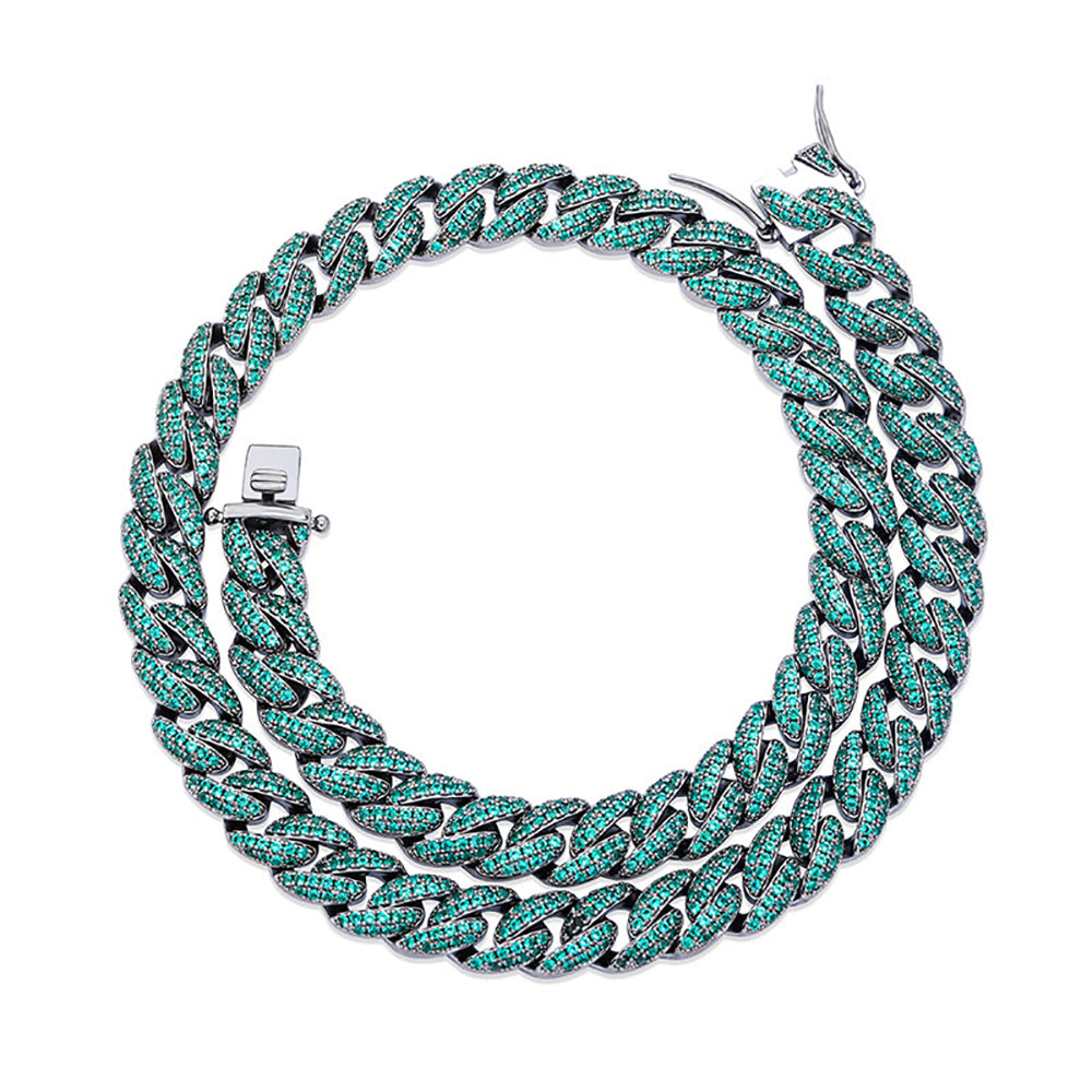 Moissanite 9mm Iced Out Cuban Link Chain