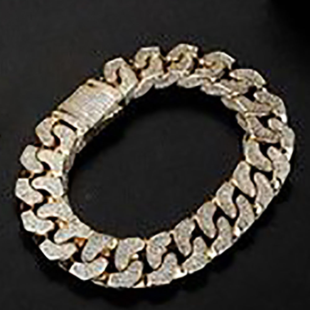 Moissanite 14mm Iced Out Cuban Link Chain For Men