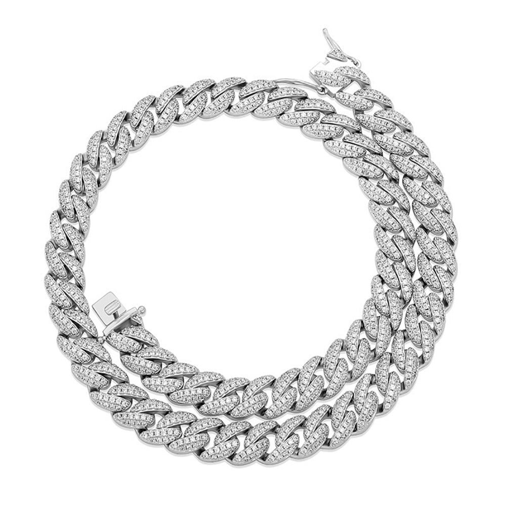 Moissanite 9mm Iced Out Cuban Link Chain