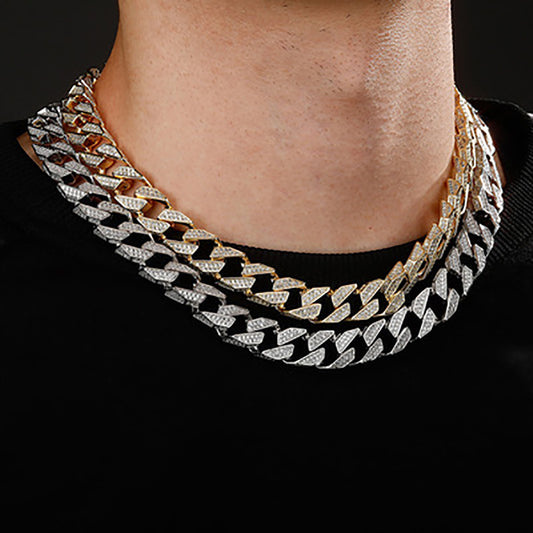 Moissanite 12mm Iced Out Cuban Link Chain