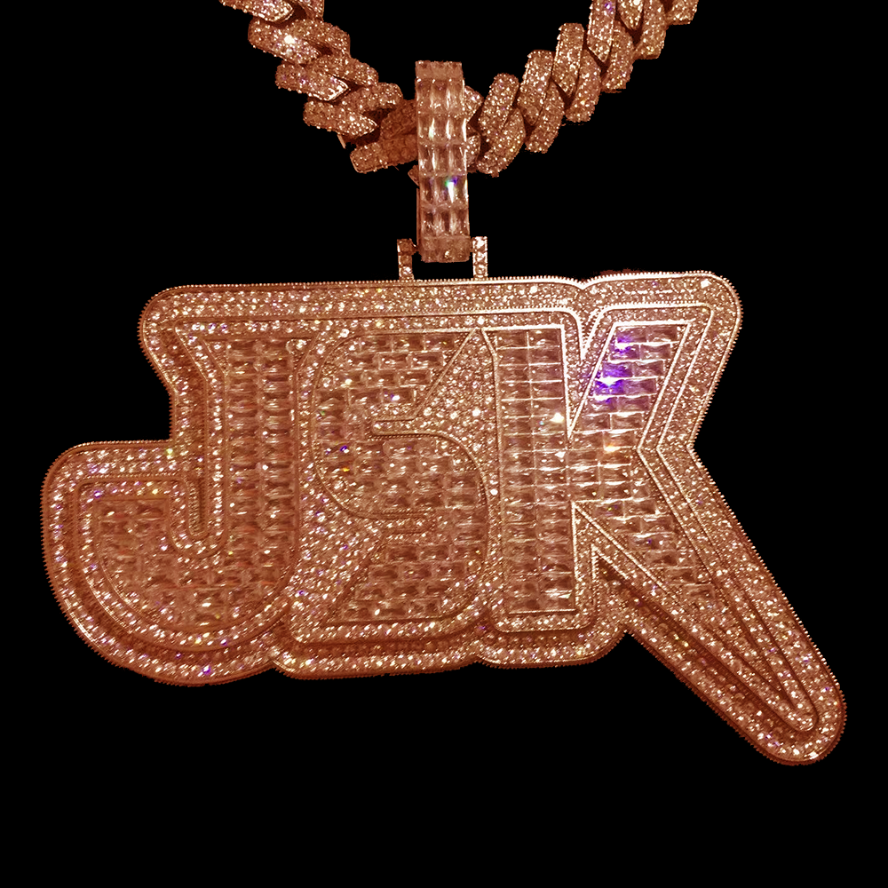 Moissanite Iced out custom name necklace