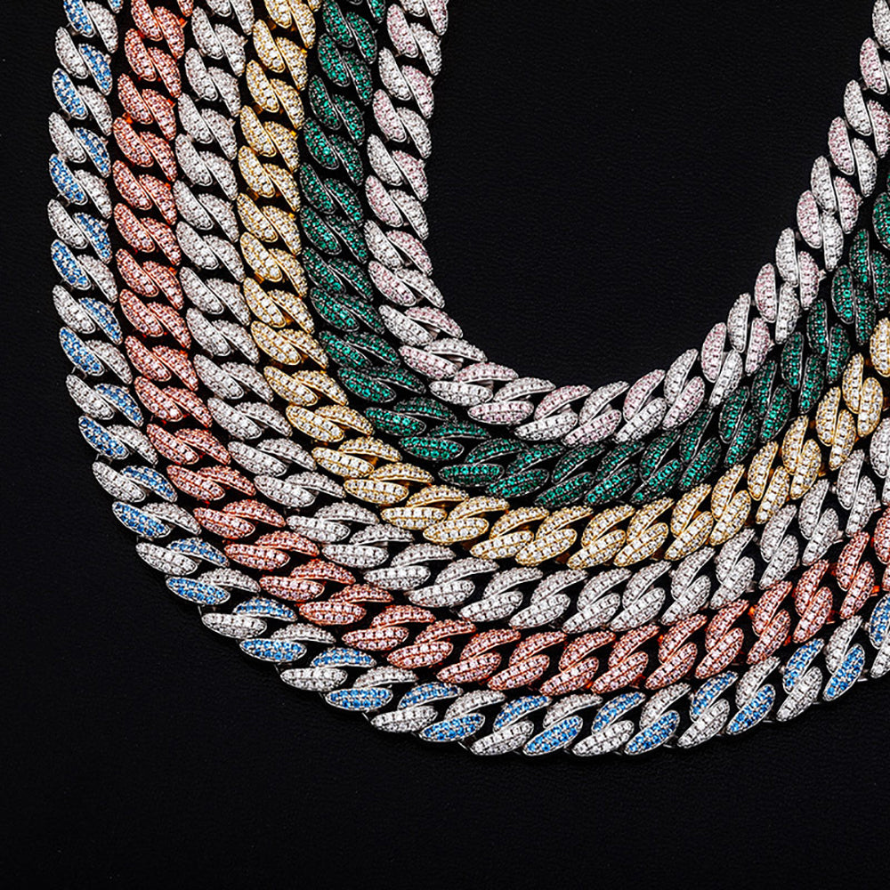 Moissanite 9mm Iced Out Cuban Link Chain