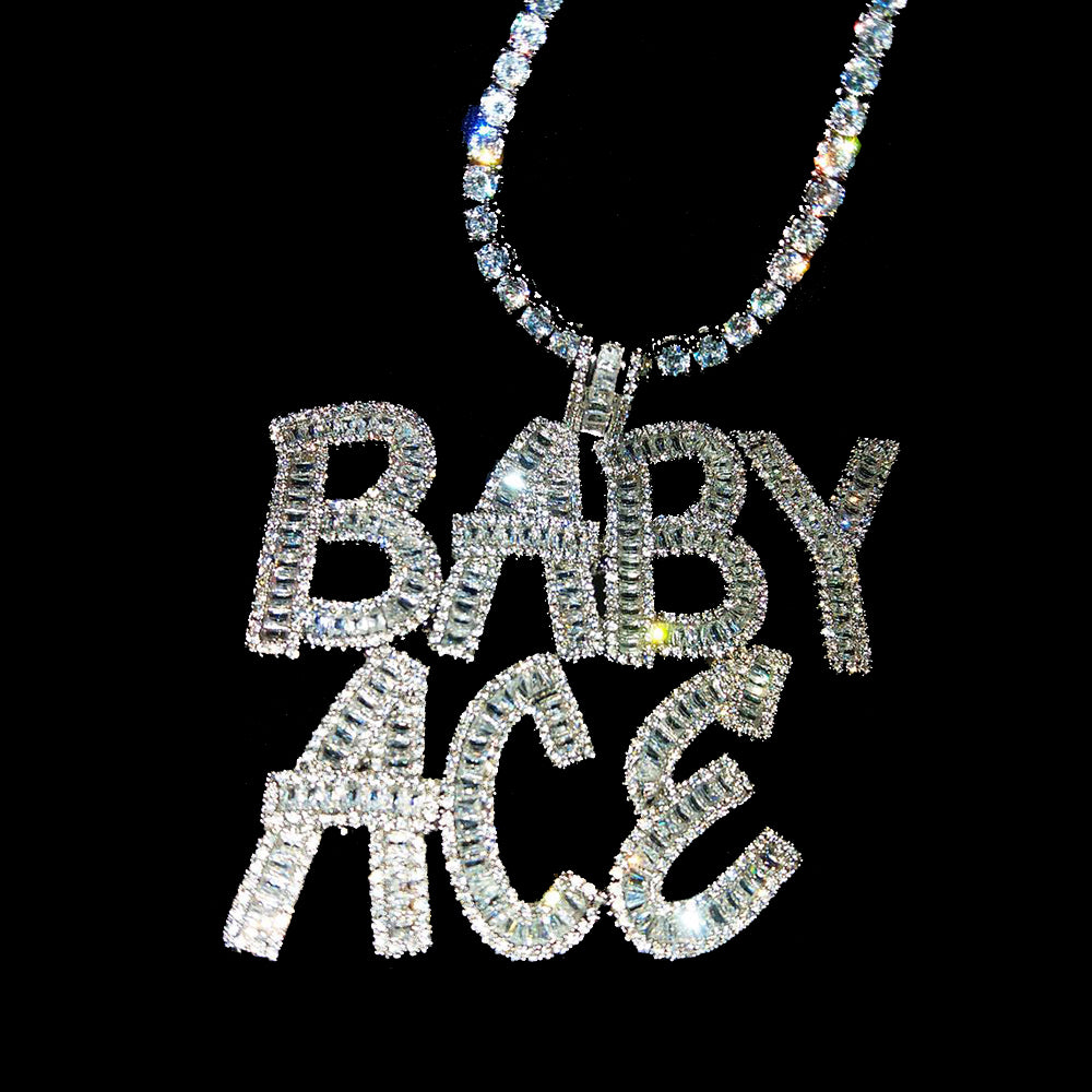 Moissanite Custom name necklace