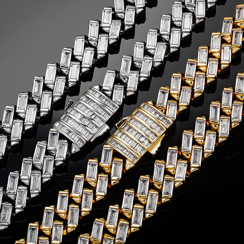 Moissanite 12mm Iced Out Cuban Link Chain