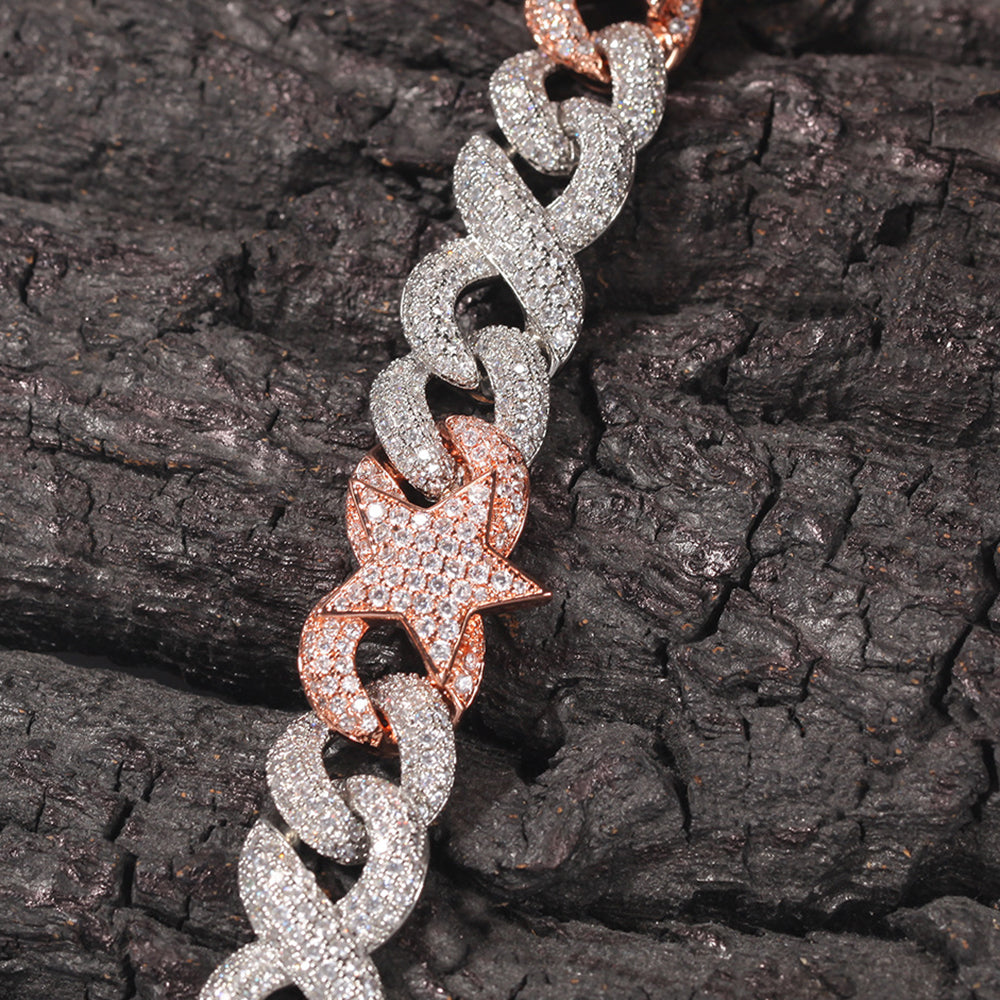 Moissanite 16mm Iced Out Cuban Link Chain