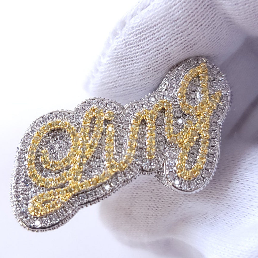 Moissanite Custom Letter Iced Out Ring