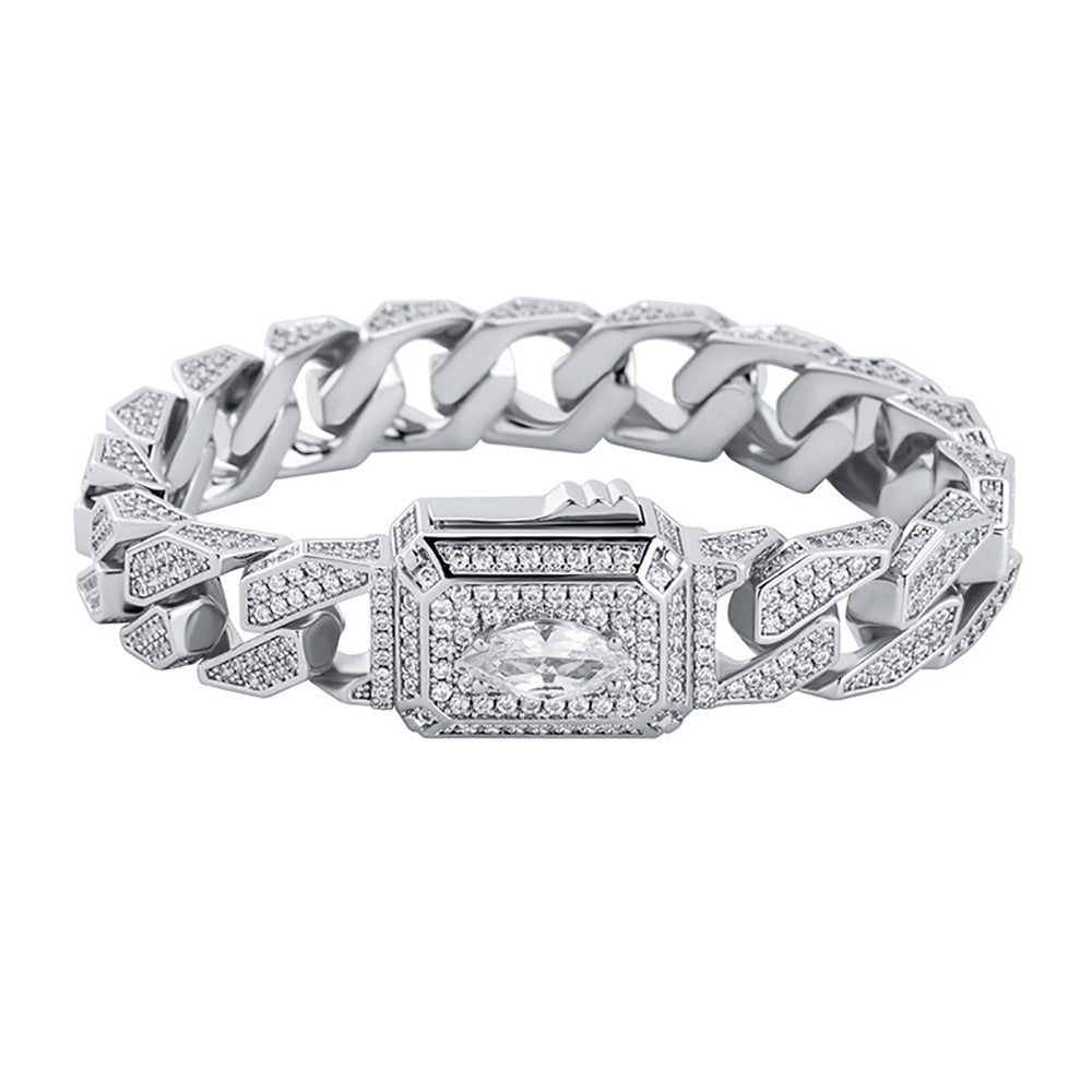 Moissanite 12mm Iced Out Cuban Link Chain
