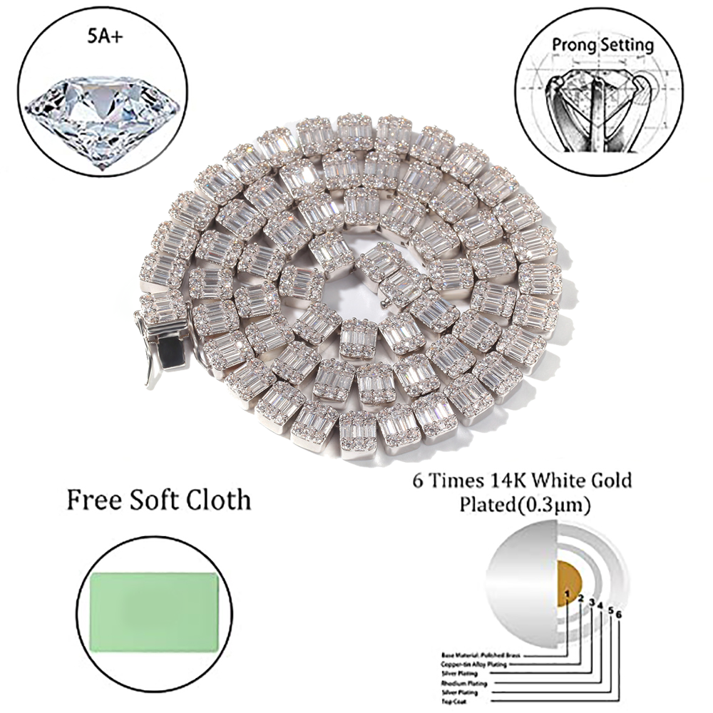 Moissanite Iced Out Tennis Chain
