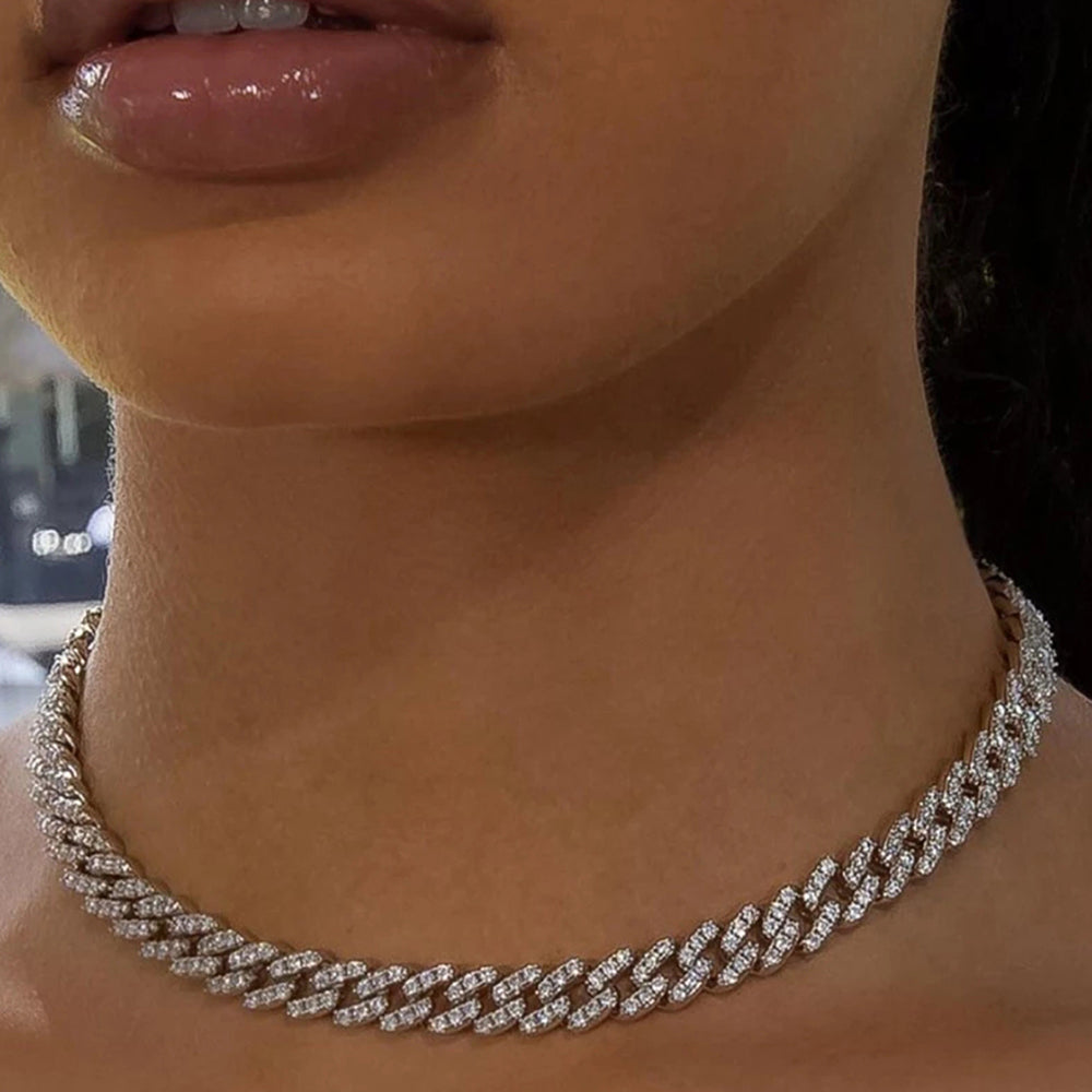 Moissanite 10mm Iced Out Cuban Link Chain