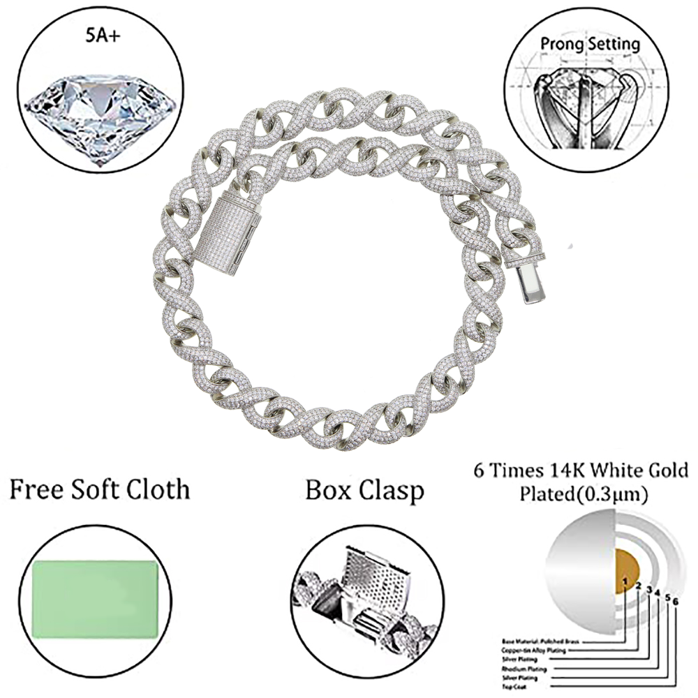 Moissanite Iced Out Cuban Link Chain