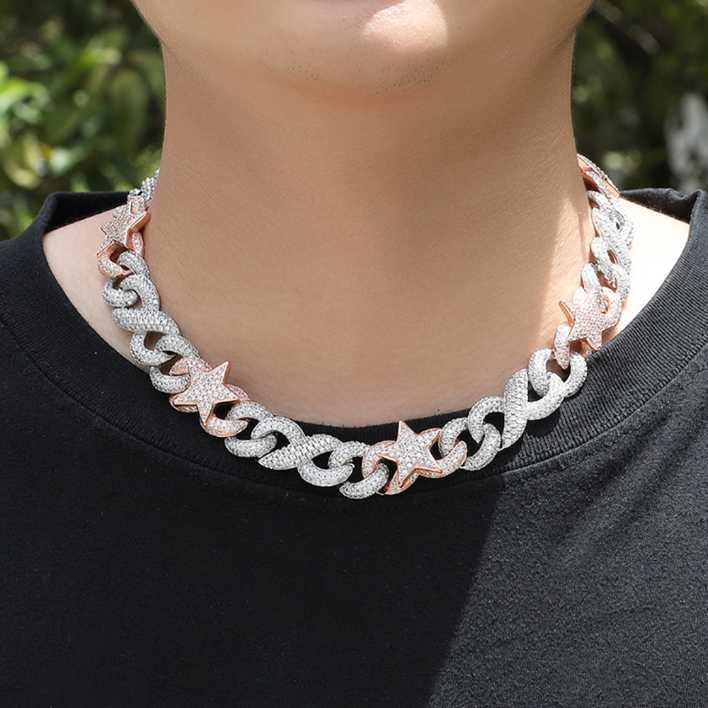 Moissanite 16mm Iced Out Cuban Link Chain