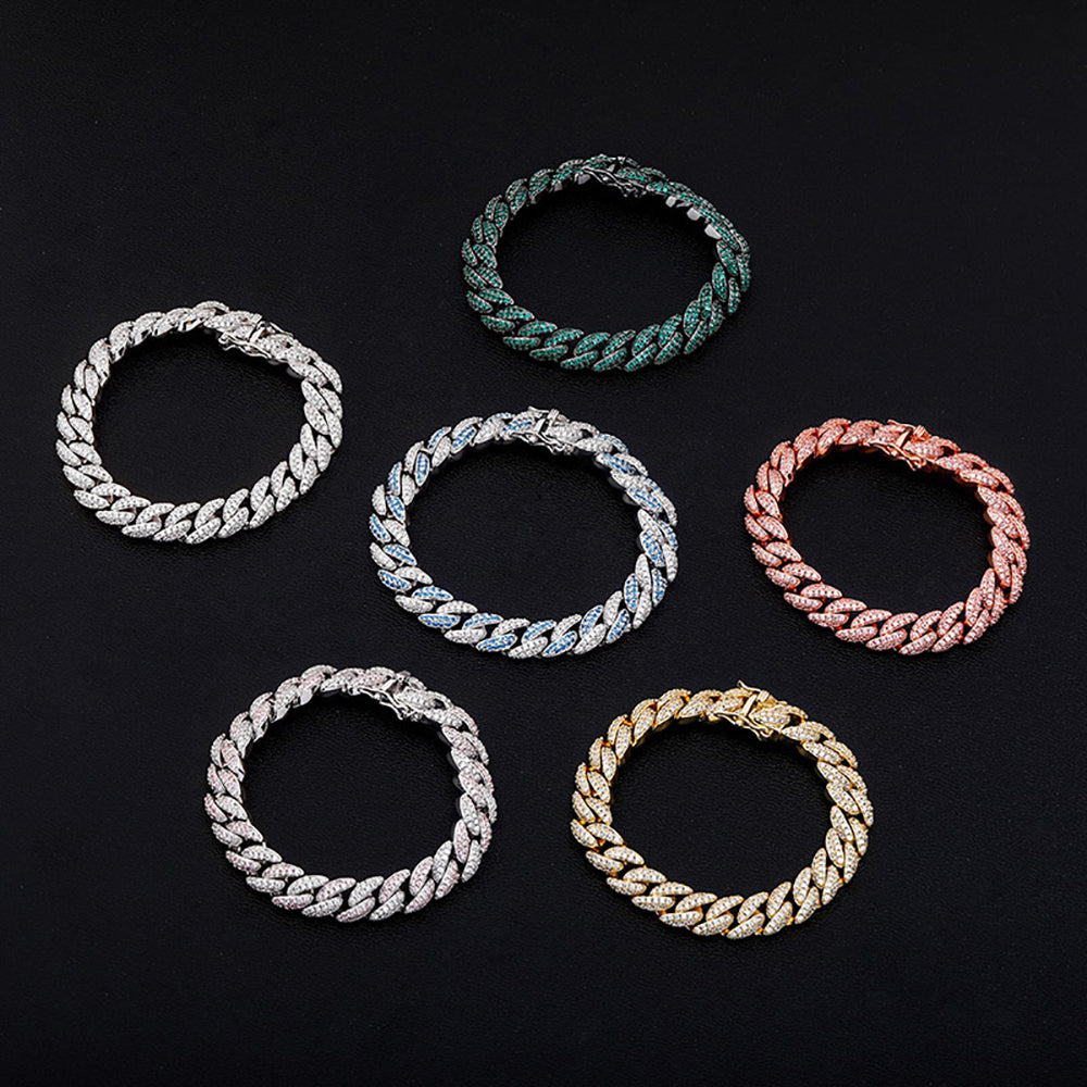 Moissanite 9mm Iced Out Cuban Link Chain