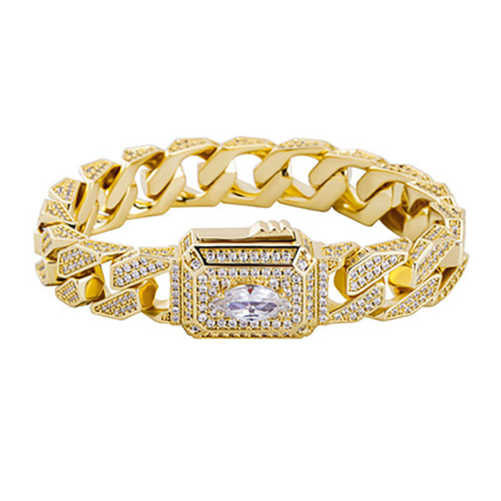 Moissanite 12mm Iced Out Cuban Link Chain