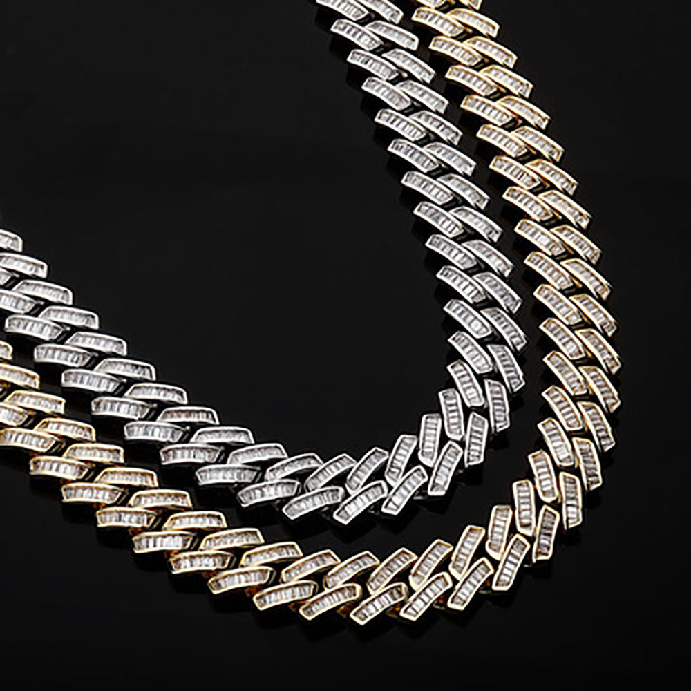 Moissanite 18mm Iced Out Cuban Link Chain For Men