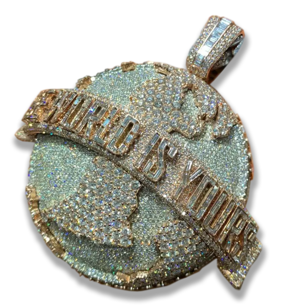 Moissanite Custom logo/name/letter pendant