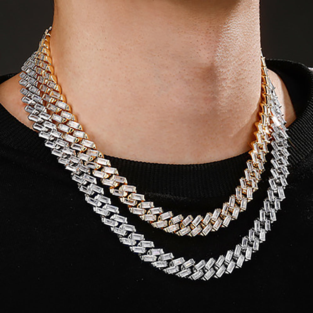 Moissanite 12mm Iced Out Cuban Link Chain