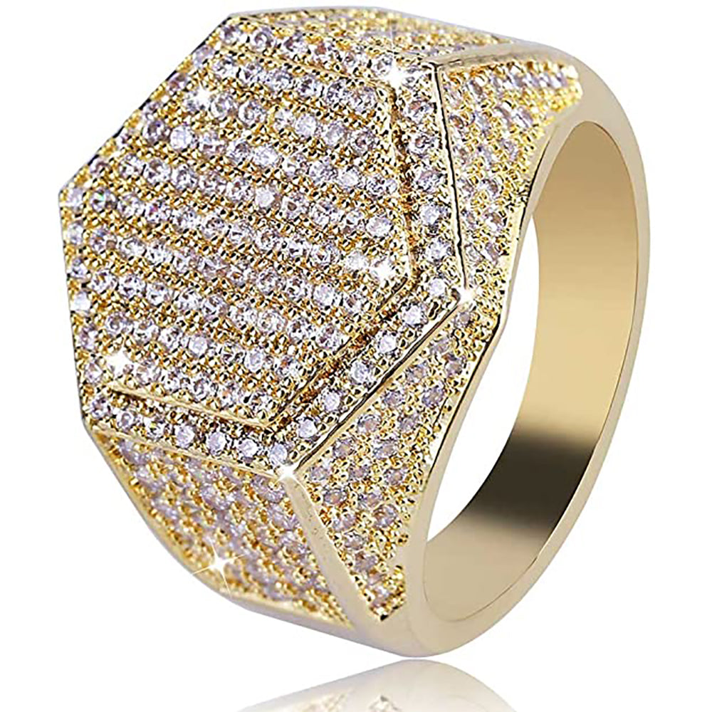 Moissanite Iced Out Hip Hop Ring