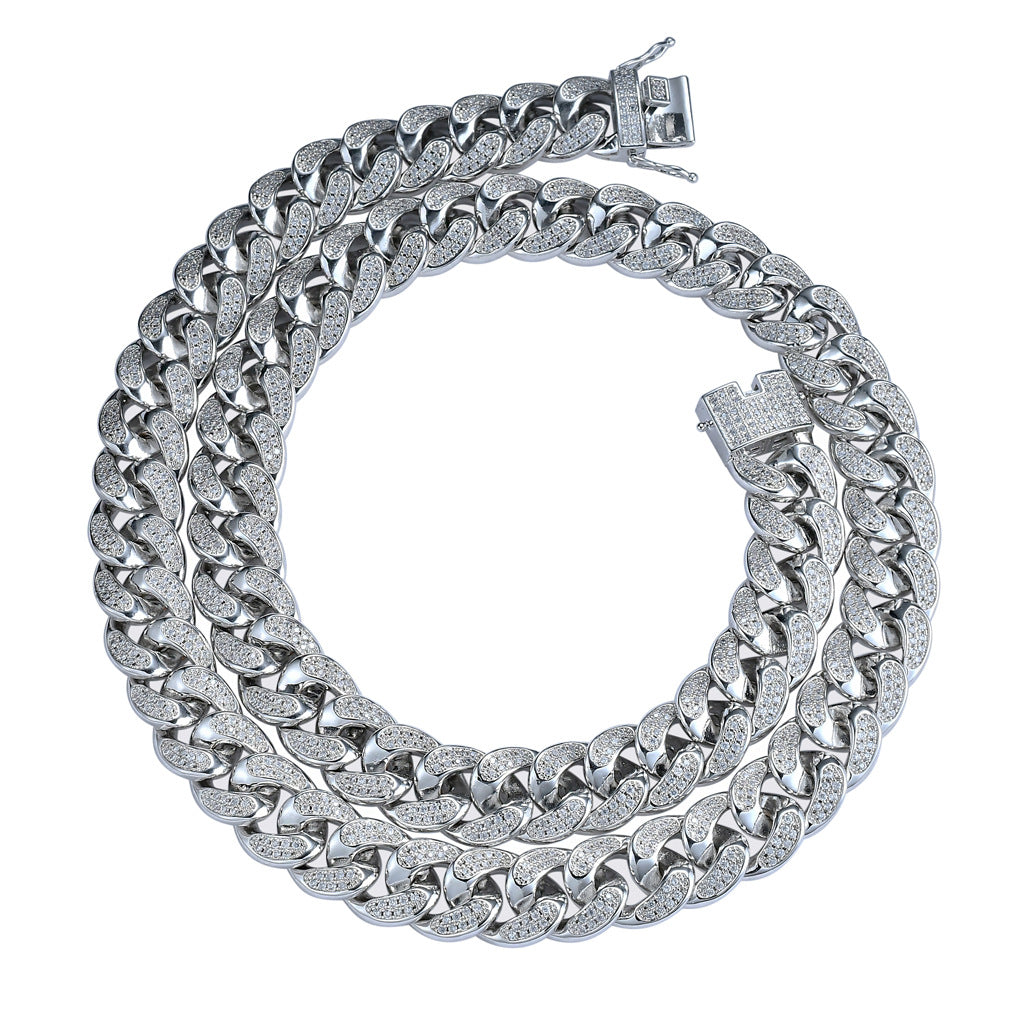 Moissanite Iced Out Cuban Link Chain for Men