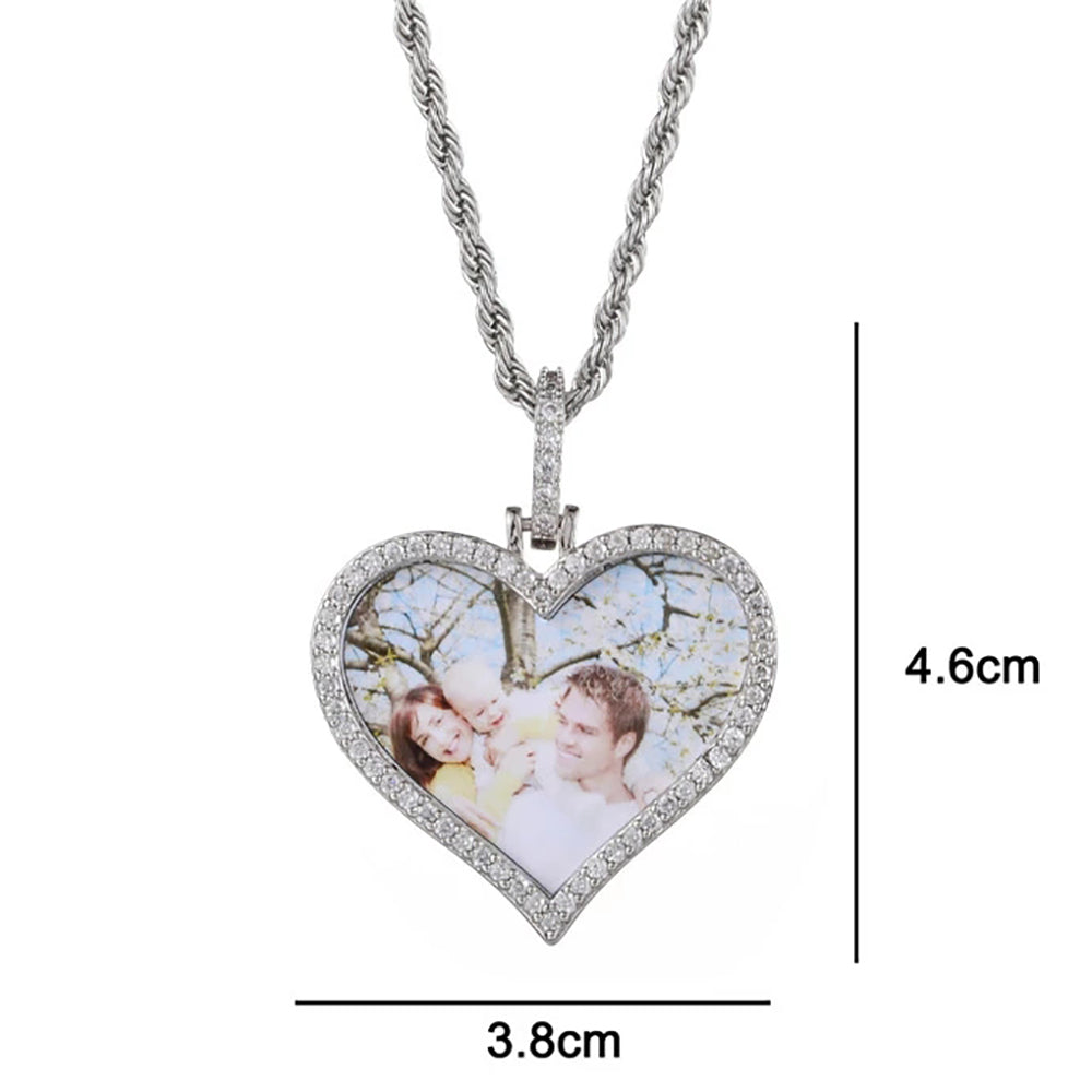 Iced out custom picture pendant necklace