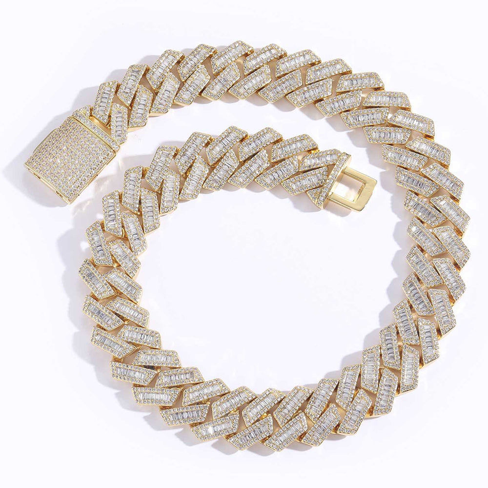 Moissanite 20mm Iced Out Cuban Link Chain