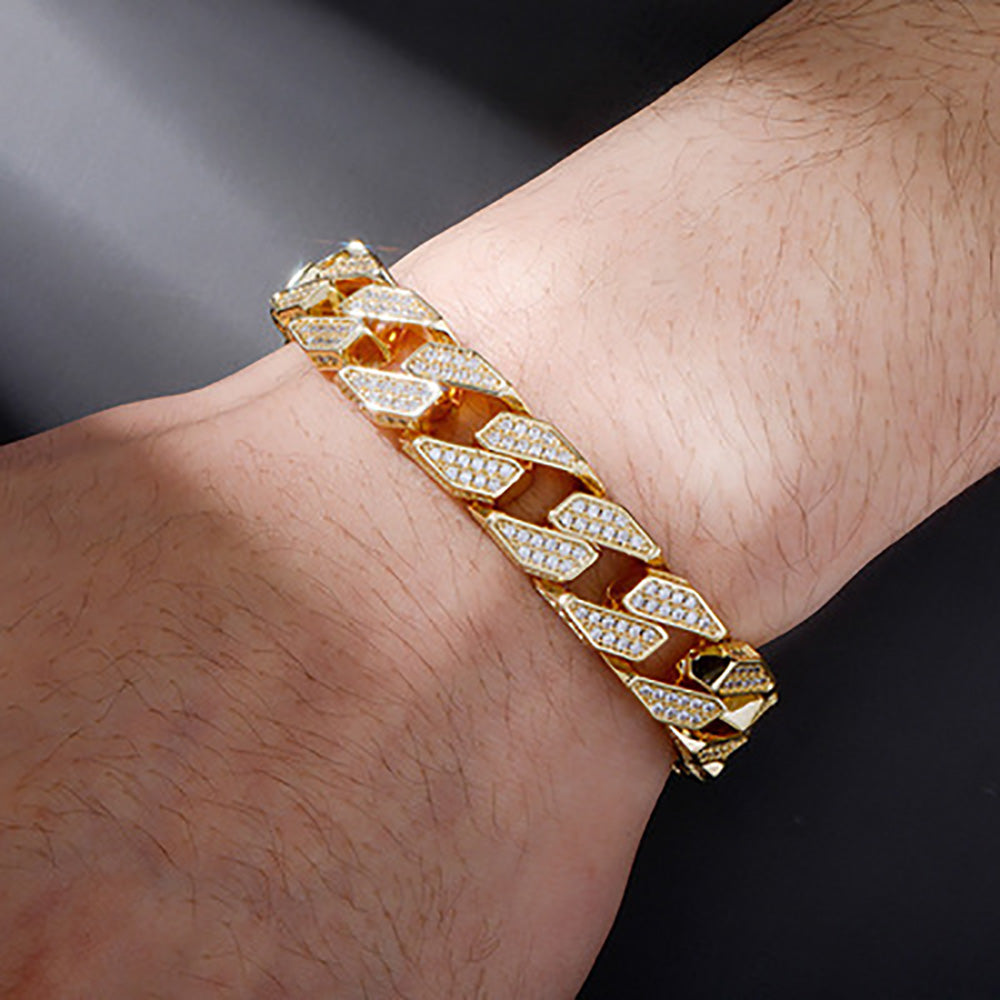 Moissanite 12mm Iced Out Cuban Link Chain