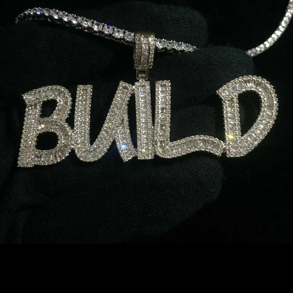Moissanite Custom name necklace
