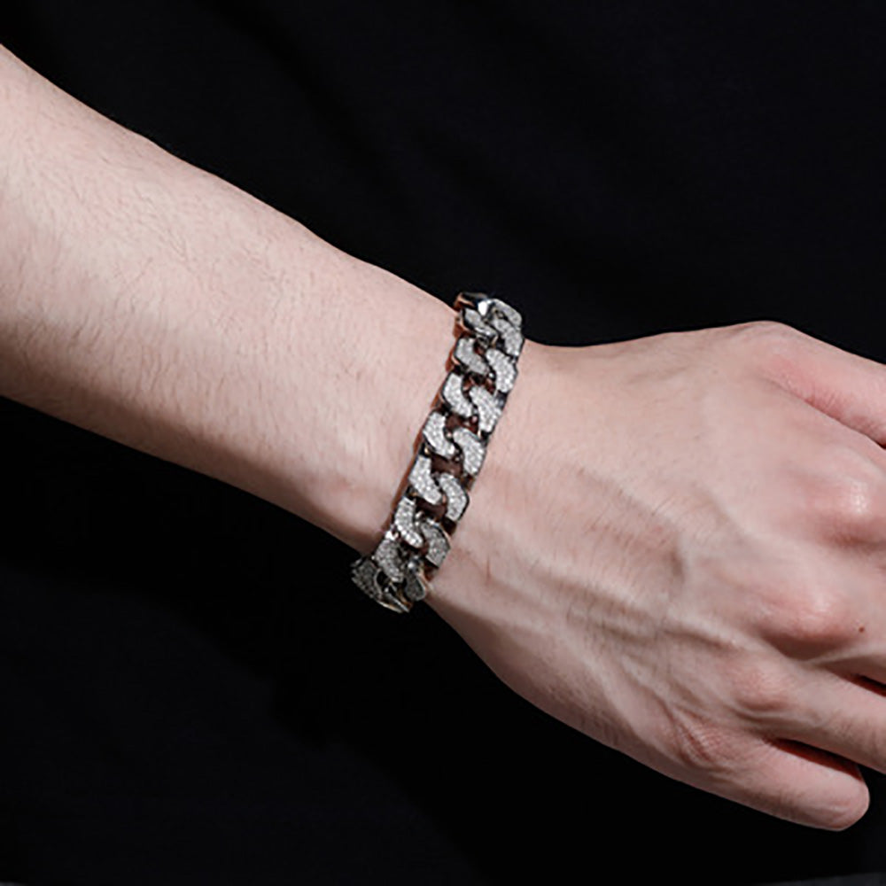Moissanite 14mm Iced Out Cuban Link Chain For Men
