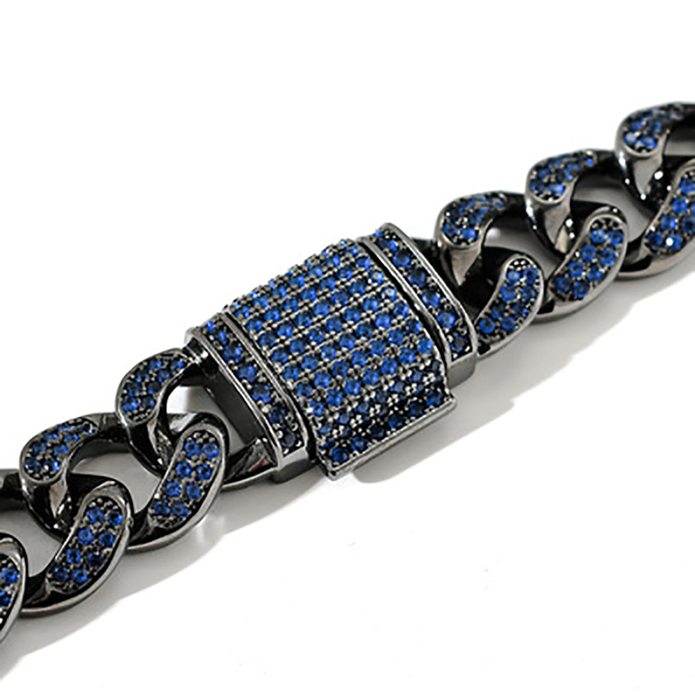 Moissanite Iced Out Black Cuban Link Chain