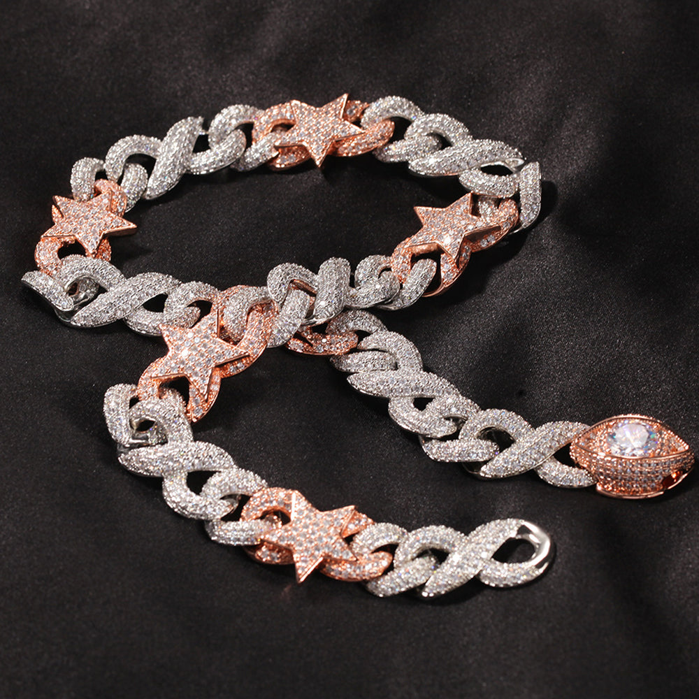 Moissanite 16mm Iced Out Cuban Link Chain