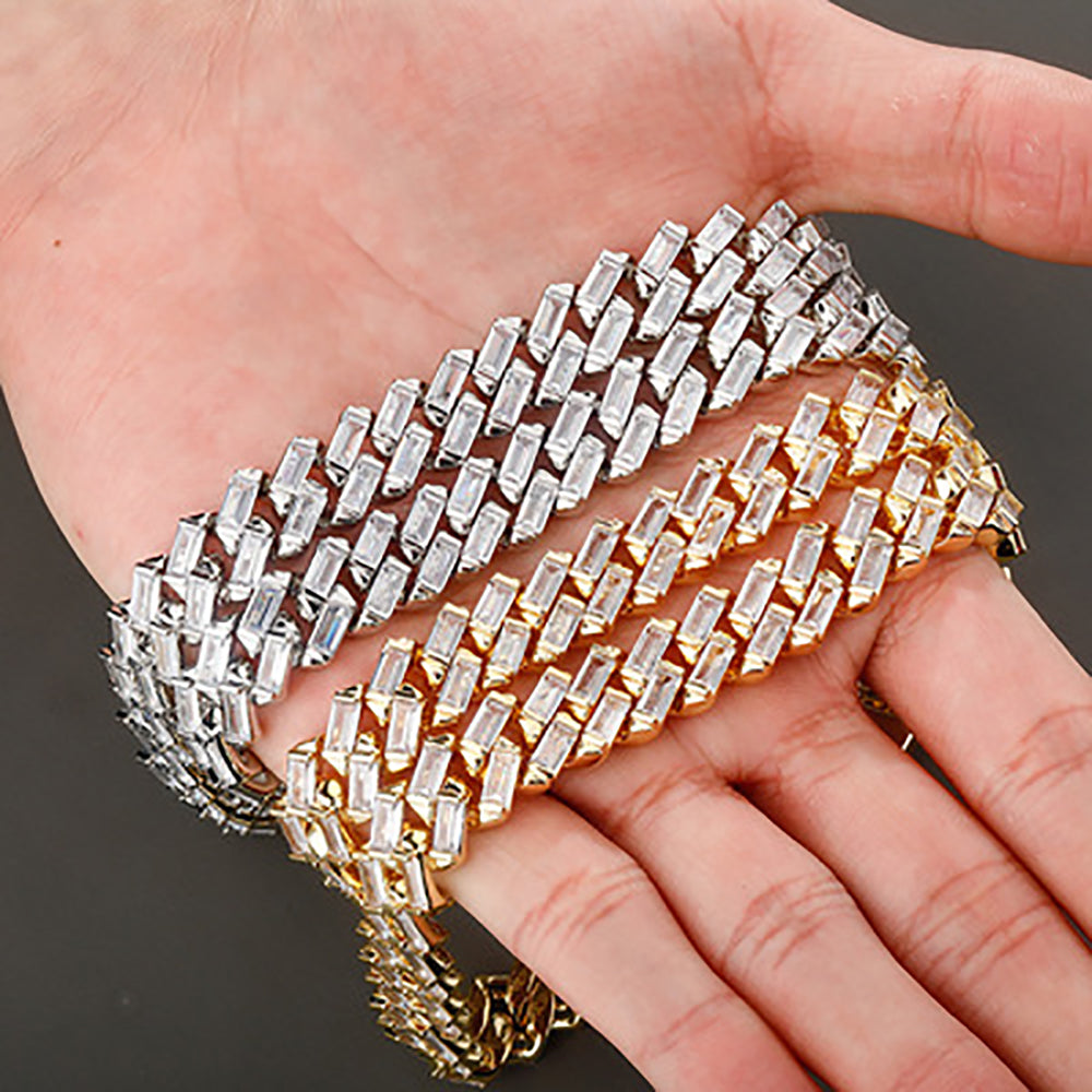 Moissanite 12mm Iced Out Cuban Link Chain