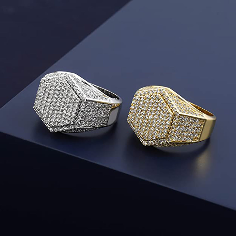 Moissanite Iced Out Hip Hop Ring