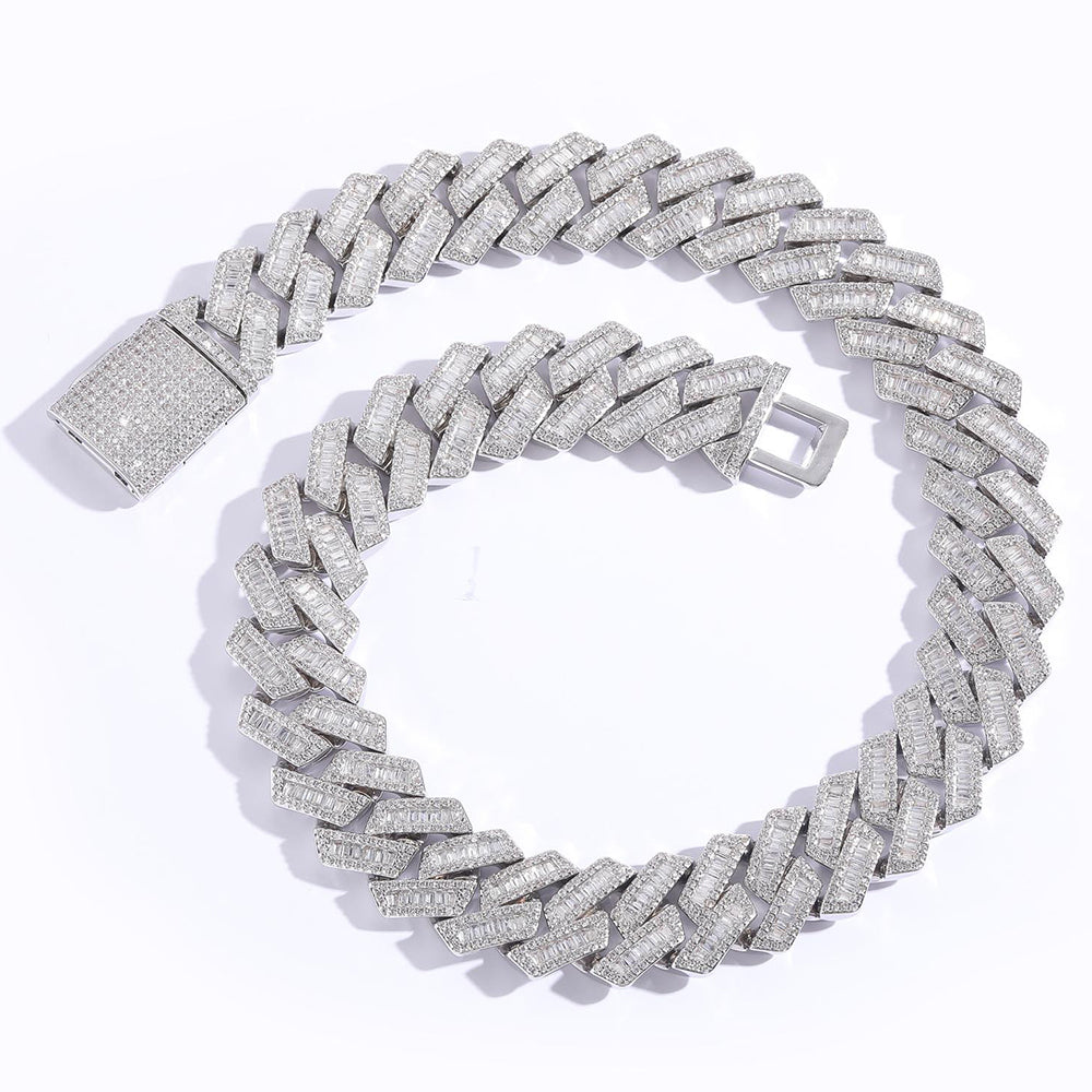 Moissanite 20mm Iced Out Cuban Link Chain