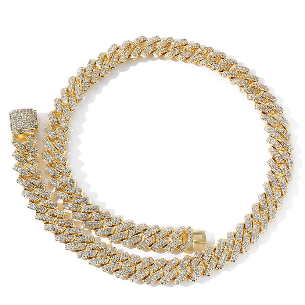 Moissanite Iced Out Butterfly 14mm Cuban Link Chain