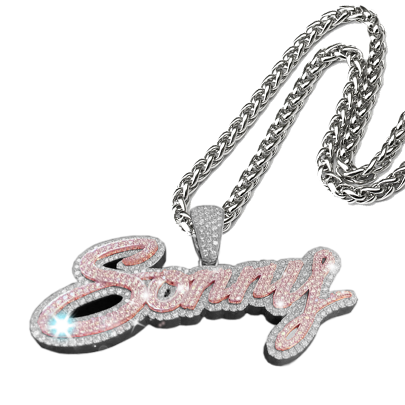 Moissanite Custom name necklace
