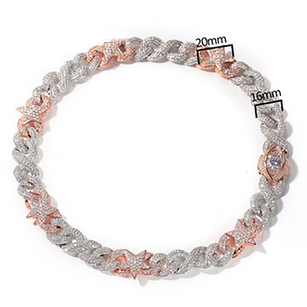 Moissanite 16mm Iced Out Cuban Link Chain