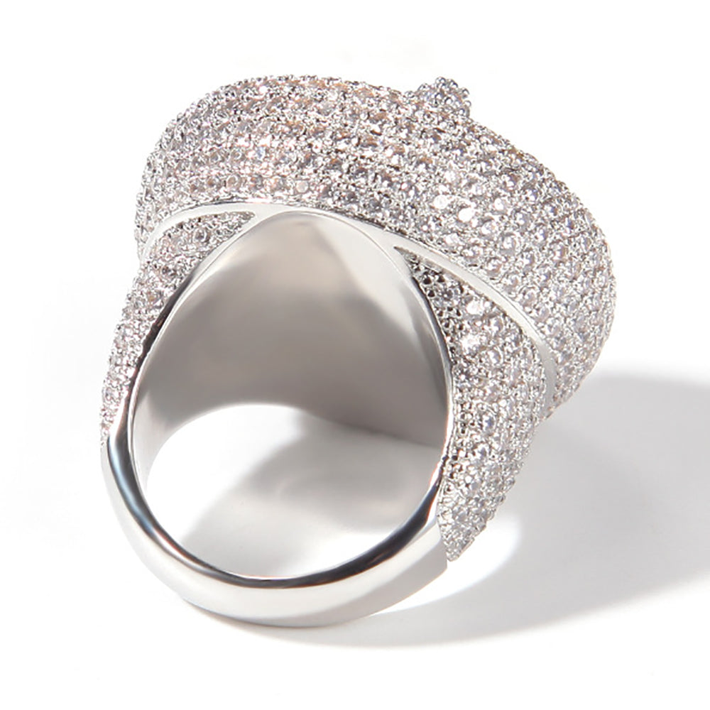 Moissanite Custom Letter Iced Out Ring