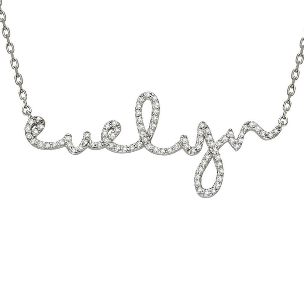 Moissanite mini Iced Out Custom name necklace for women