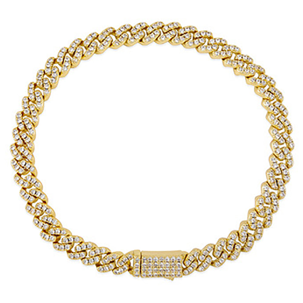 Moissanite 6mm Iced Out Mini cuban link chain for women