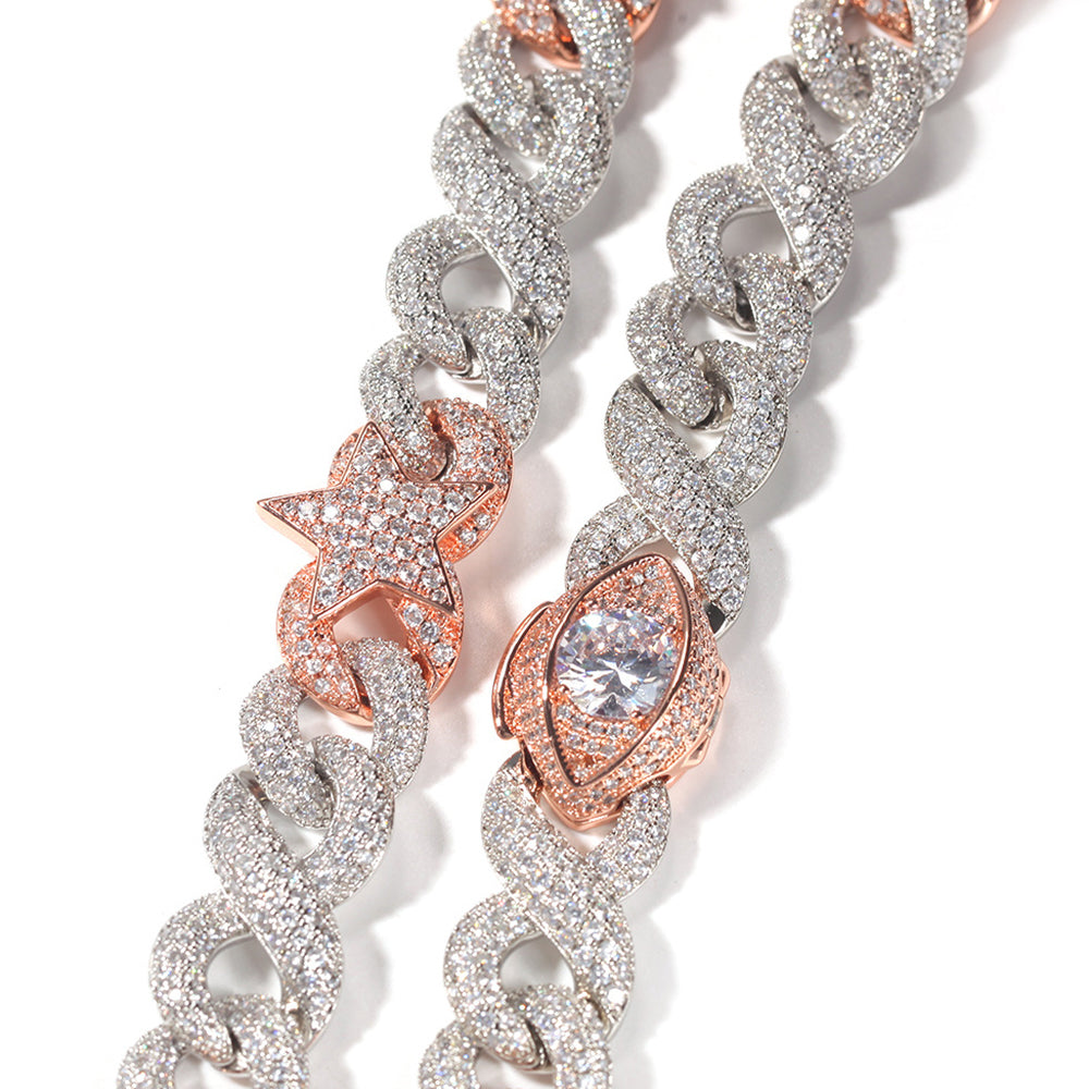 Moissanite 16mm Iced Out Cuban Link Chain