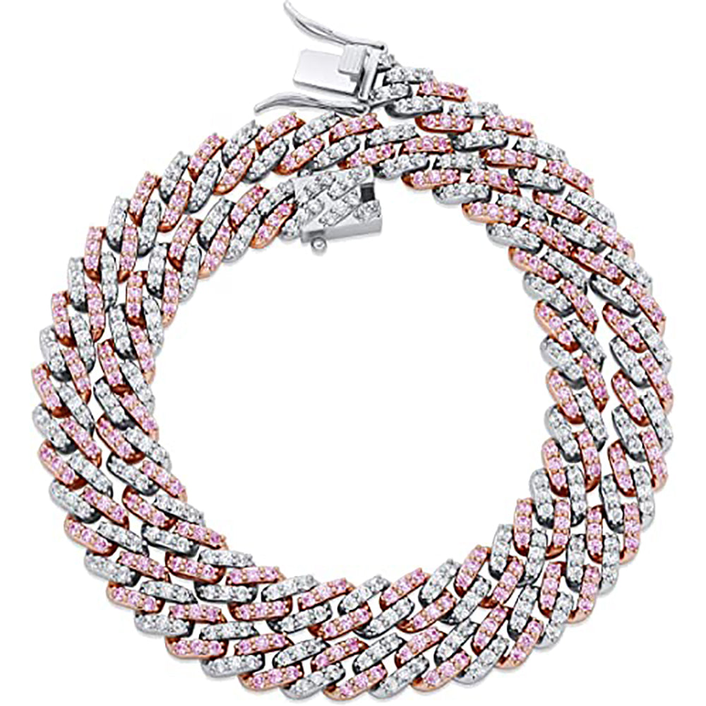 Moissanite 8mm Iced Out Cuban Link Chain For Women