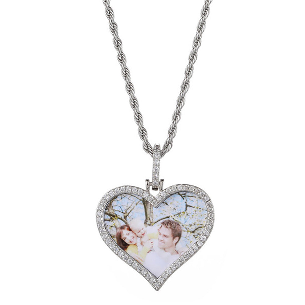 Iced out custom picture pendant necklace