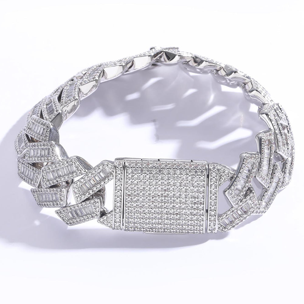 Moissanite 20mm Iced Out Cuban Link Chain