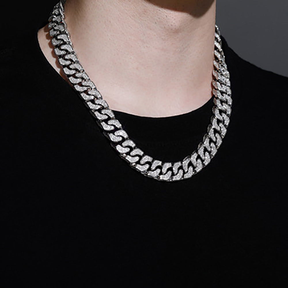 Moissanite 14mm Iced Out Cuban Link Chain For Men